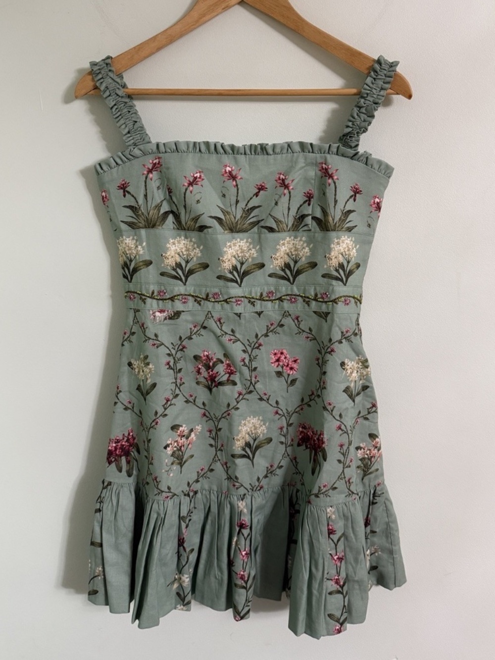 Agua By Agua Bendita Nieve Orquidea Mini Linen Dress Size Medium